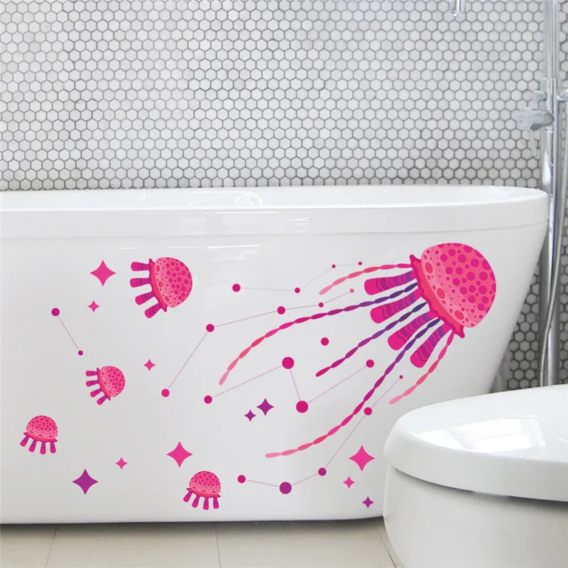 Подводный Океаническая Медуза Осьминог щупальца настенные наклейки для детских