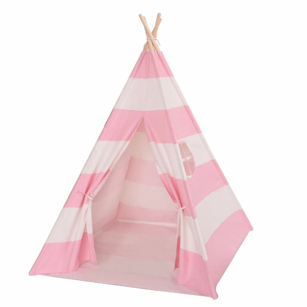 Далось мечта индийские дети вигвама палатка розовый в полоску Малыш Крытый