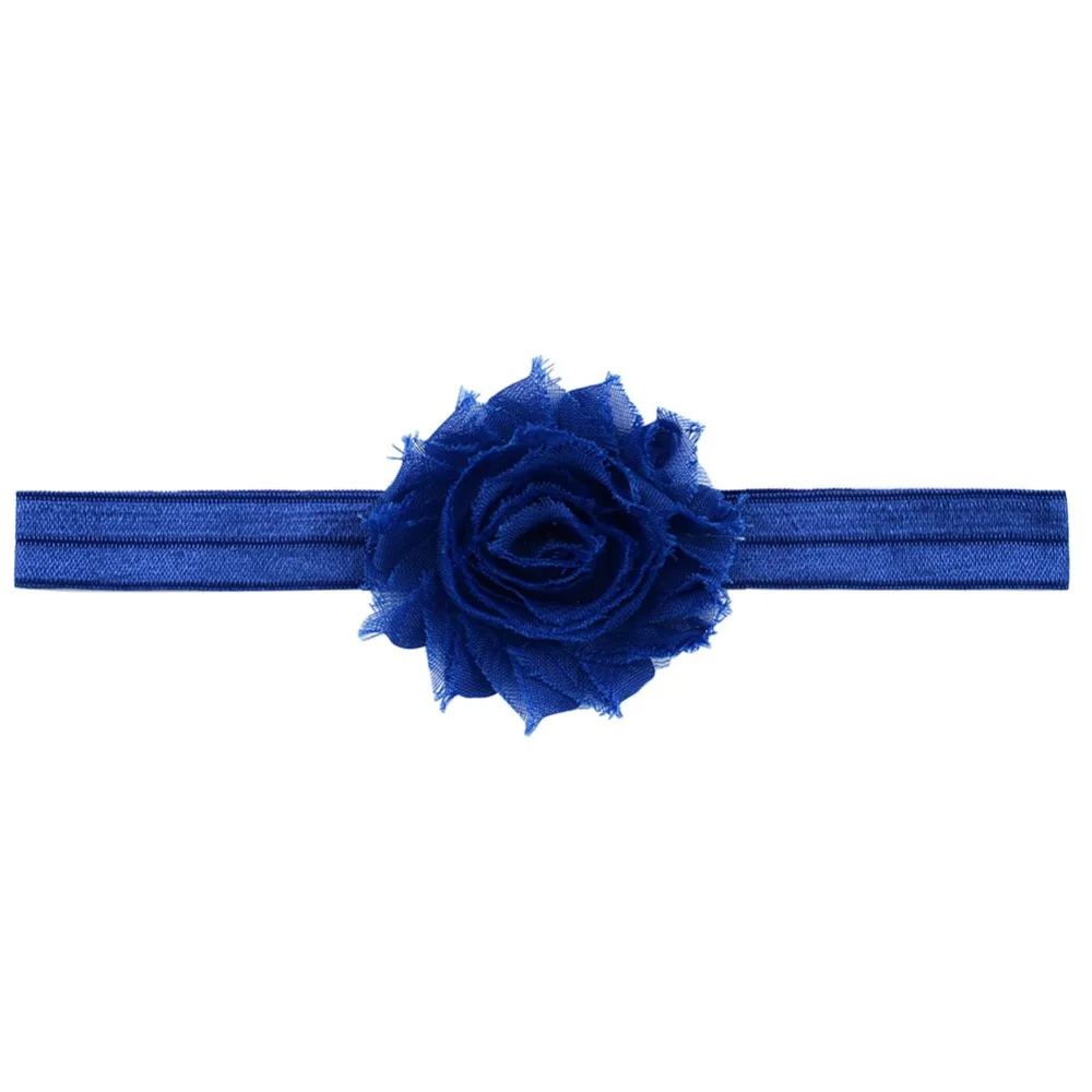 Повязка на голову из потертой шифоновой розетки 2 дюйма 24 шт./лот детский головной