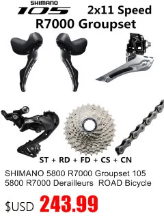 SHIMANO R7020 набор групп 105 R7020 Гидравлический дисковый тормоз переключатель дорожный велосипед R7020 R7070 переключатель Передний Задний переключатель