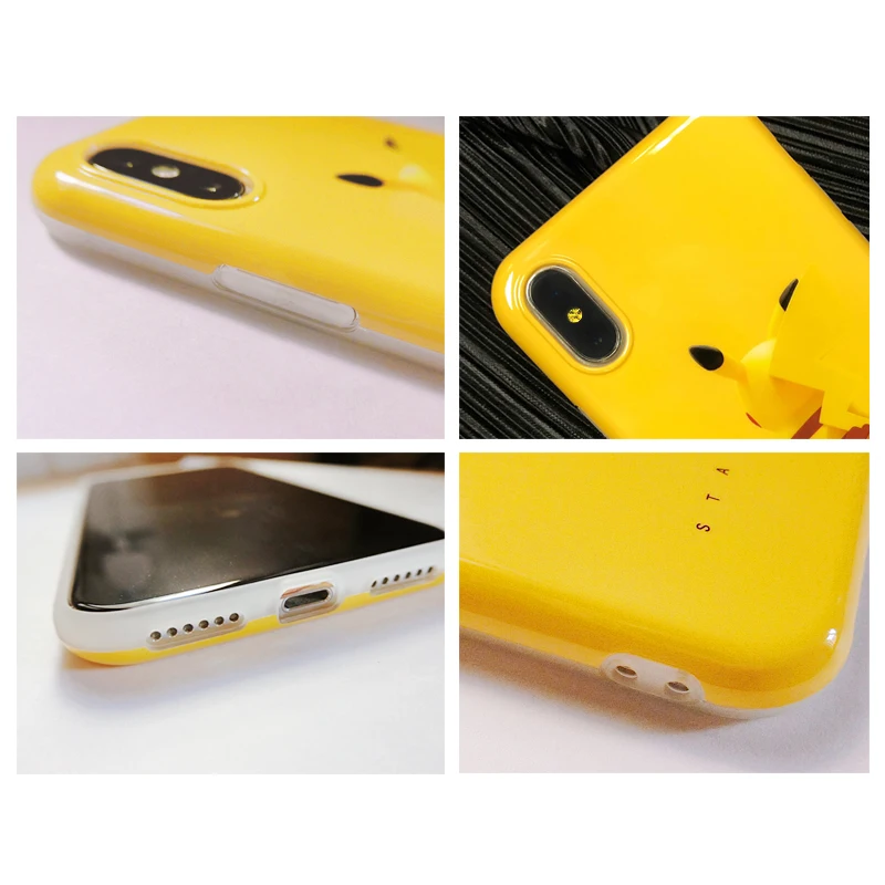 Желтый чехол с изображением японского аниме для Iphone 11 PRO MAX XS XR X задней панели