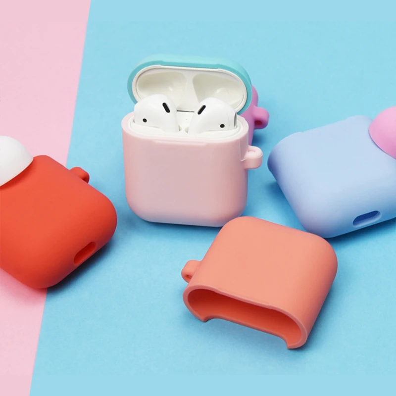 Силиконовый чехол для Airpods чехол противоударный чехол для Airpods зарядная коробка мм 2 мм Ультратонкий чехол для Air Pods Splite чехол с крючком