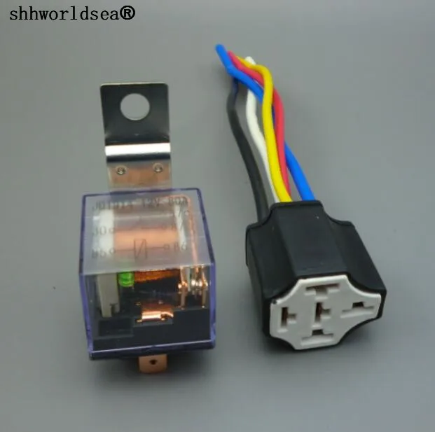 Shhworld 12V 24V прозрачный со светодиодным автомобильным автоматическим реле 80A 4