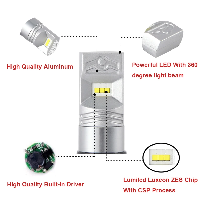 LYMOYO 2 шт. автомобильный H4 светодиодный hi/lo с чипом CSP 6SMD drl светодиодный противотуманный фонарь дневной ходовой светильник лампа поворота Высокий Низкий Луч головной светильник 12 В
