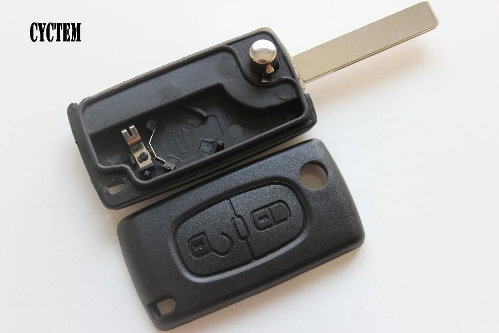 CYCTEM HU83 Blade 2 кнопки Автомобильный складной чехол для дистанционного ключа корпус