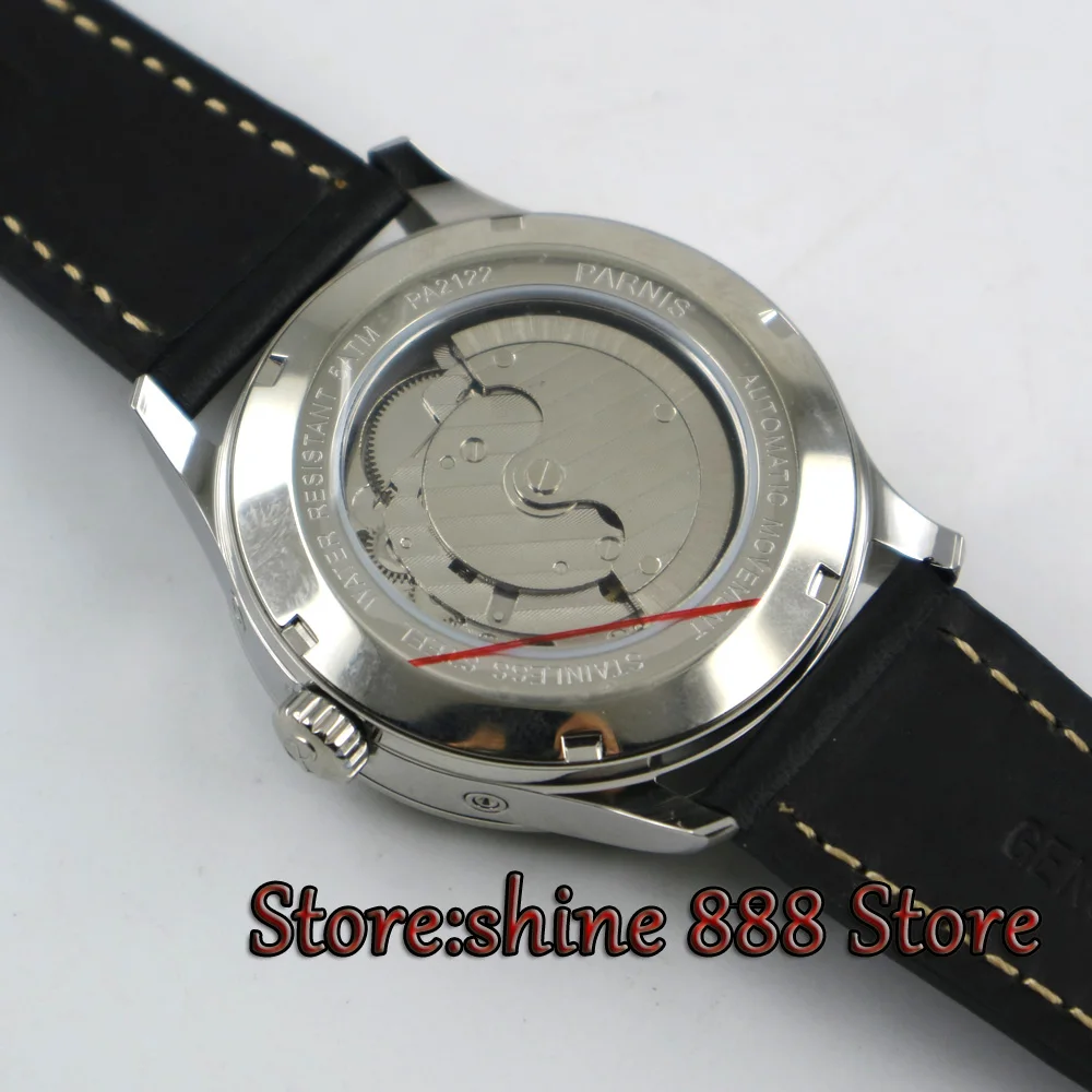 Мужские часы с черным циферблатом Parnis 42 мм датой 24 часа ST 1690|watch men|watch men watchwatch watch |