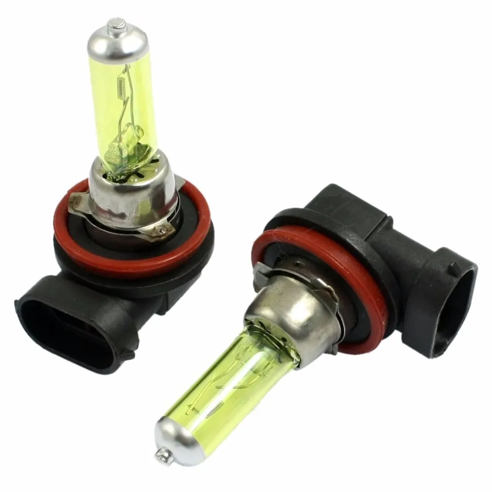 2x H11 PGJ19-2 DC 12V 55W Xenon 3000K Super Bright Yellow Car Front Headlight Fog lights Bulbs Automobile Halogen Head Lamp Bulb |