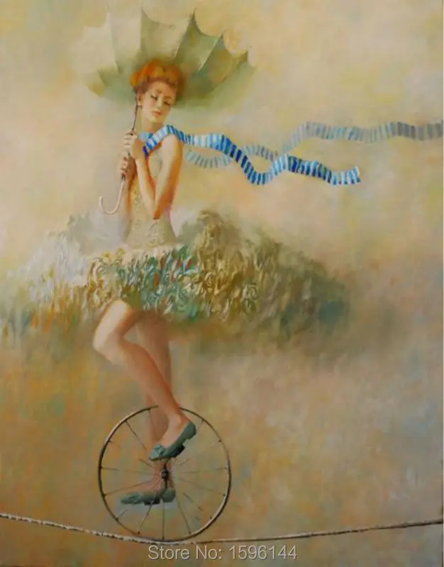 Картина маслом фигурки слепков ручной росписи акробатическая девушка ультра
