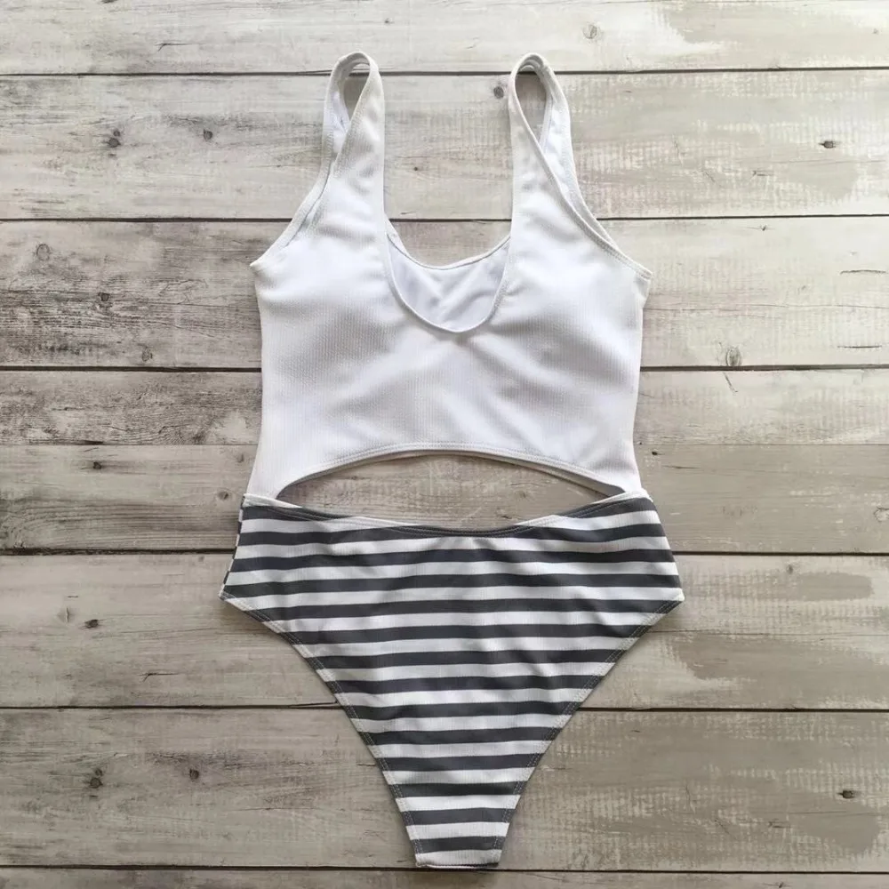 Sexy One Piece Swimsuit Female Cut Out Monokini Swimwear Women Hollow Bathing Suit Swimming Beach Wear | Спорт и развлечения