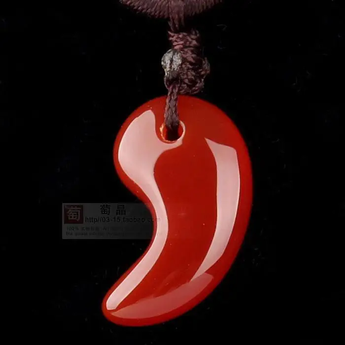 30 мм. Красный агат Shinto Magatama амулет кулон|amulet pendant|amulet silverpendant holder |
