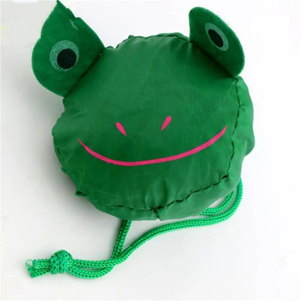 Frog Новые сумки с принтами животных милая дорожная складная сумка для хранения продуктов Многоразовые фруктовые Цветочные животные хозяйственные сумки - Цвет: Frog