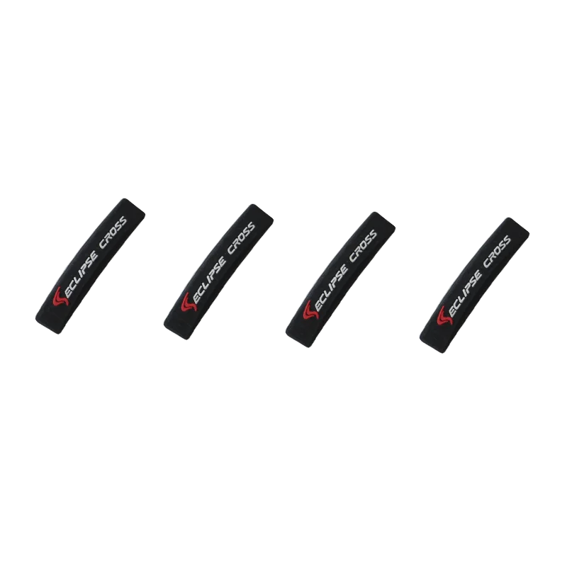 red logo 4pcs Водонепроницаемый боковой протектор двери автомобиля бампер полоски декоративные анти-столкновения бар паста для Mitsubishi ECLIPSE CROSS - Цвет: red logo 4pcs