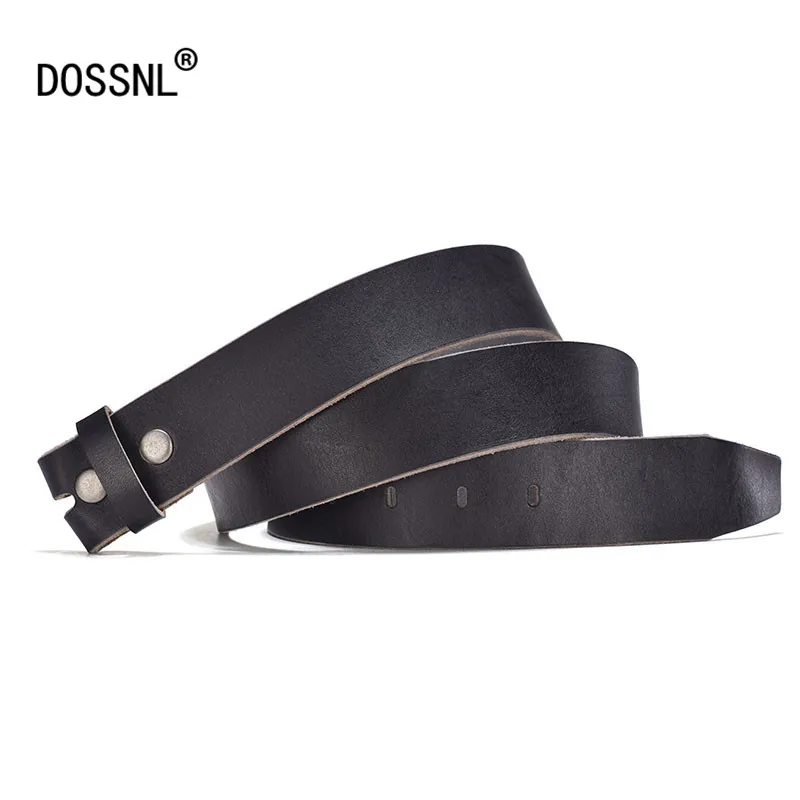 DOSSNL Новые ремни из натуральной кожи без пряжки модные мужские пояса брендовые винтажные джинсы воловья кожа пояс Ceinture