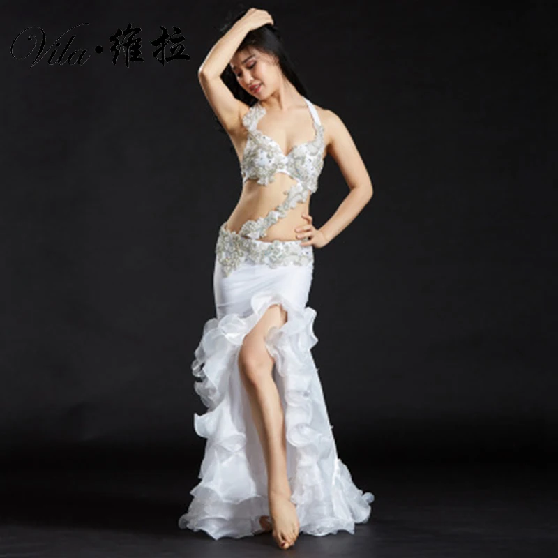 Женский костюм для танца живота комплект из 2 предметов бюстгальтер пояс и юбка