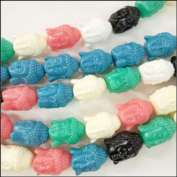 10PCS Charms Buddha Heads Beads Accessories Big Size 18X25MM Many Colors Available Top Fashion DIY Jewelry Fittings TWO FACE | Украшения и