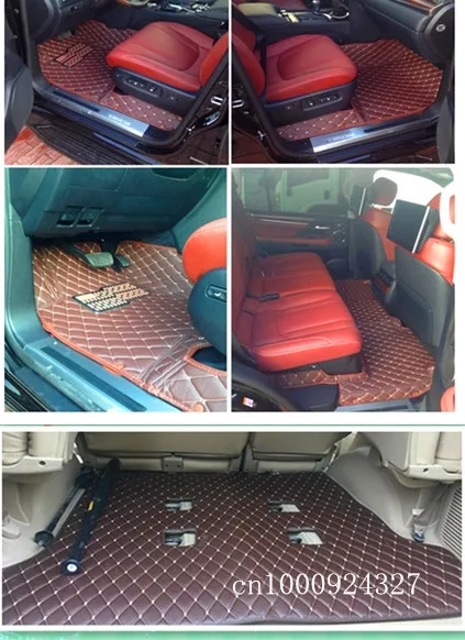 Высокое качество! Специальные коврики + коврик для багажника Toyota Land Cruiser Prado 120 7