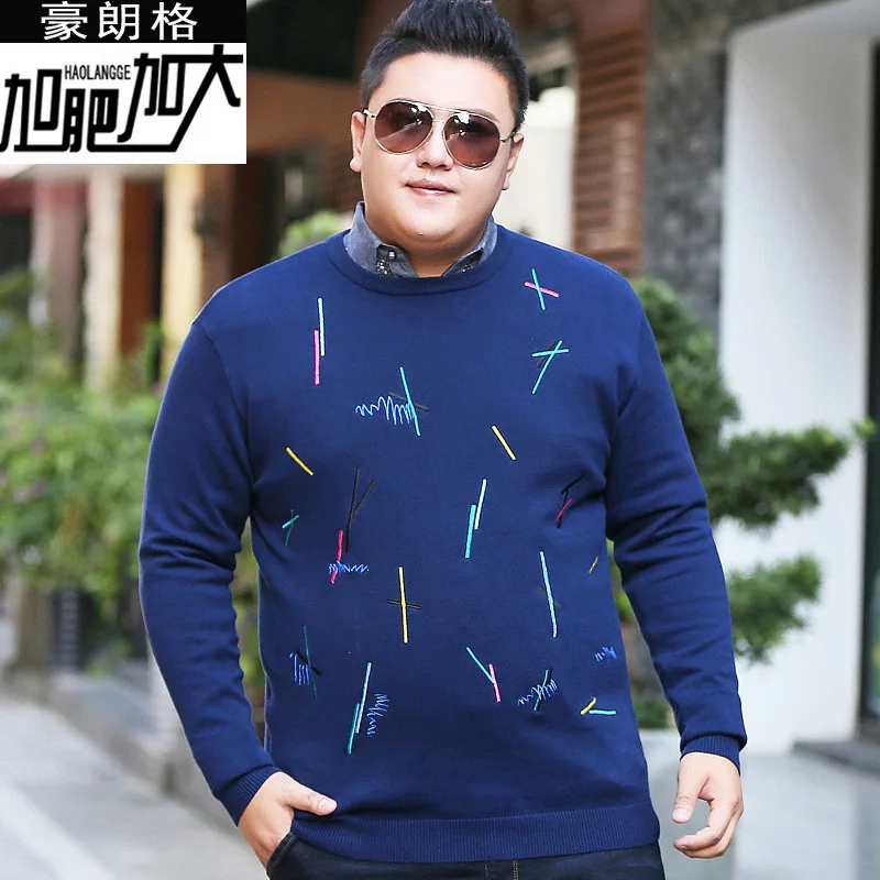 Большой размер xxl-7xl (обхват груди 146 см) 2017 Новый большой популярный свитер с