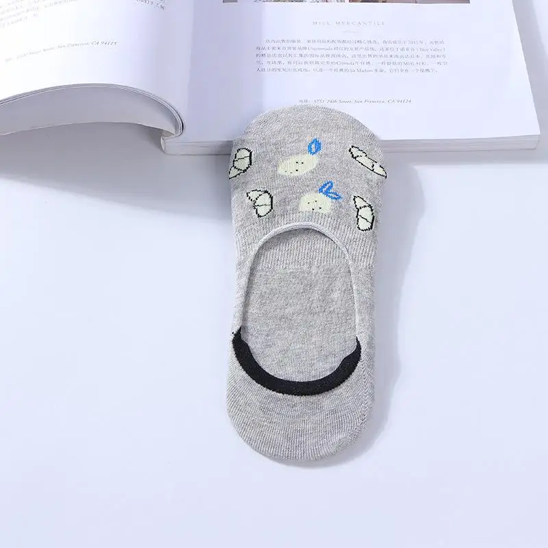 Женские нескользящие носки-лодочки из силикона и хлопка | Женская одежда