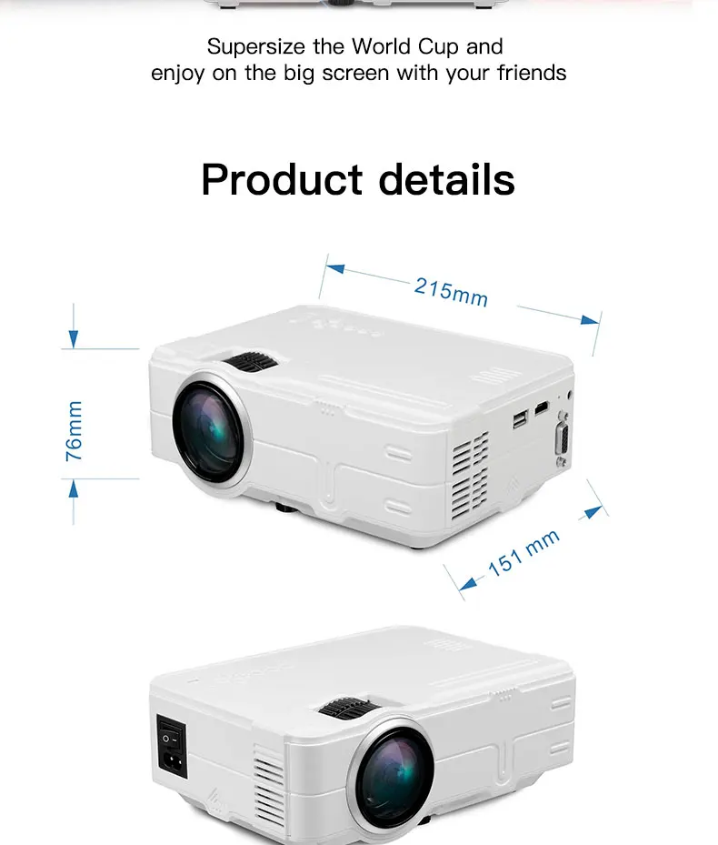 GIGXON G812 светодиодный проектор мини-проектор c WiFi 1080 P 800*480 разрешение домашний кинотеатр Кино игра фильм проектор HDMI USB