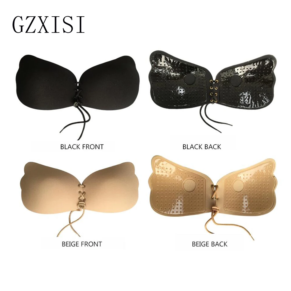 Фото Наклейки на бюстгальтер GZXISI, лепестки для подтяжки груди, невидимый бюстгальтер, пуш-ап, без косточек, силиконовый бюстгальтер без бретелек, клейкая накладка на соски №3