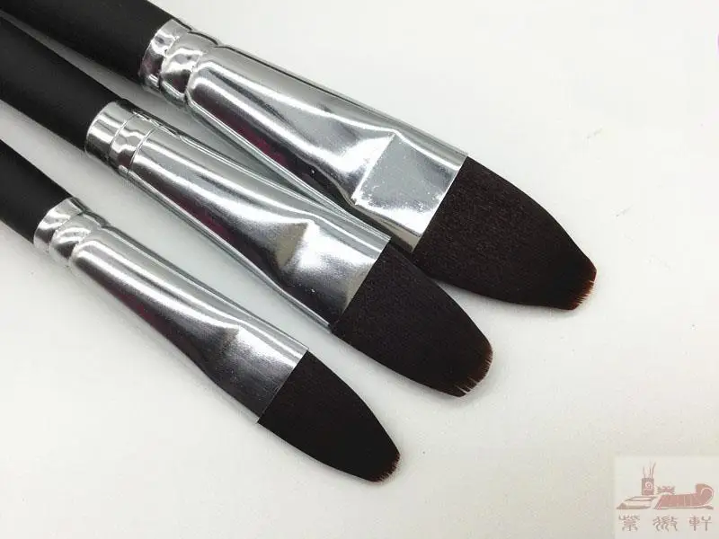 Черная длинная ручка красное вино утка форма языка кисть для масляной краски