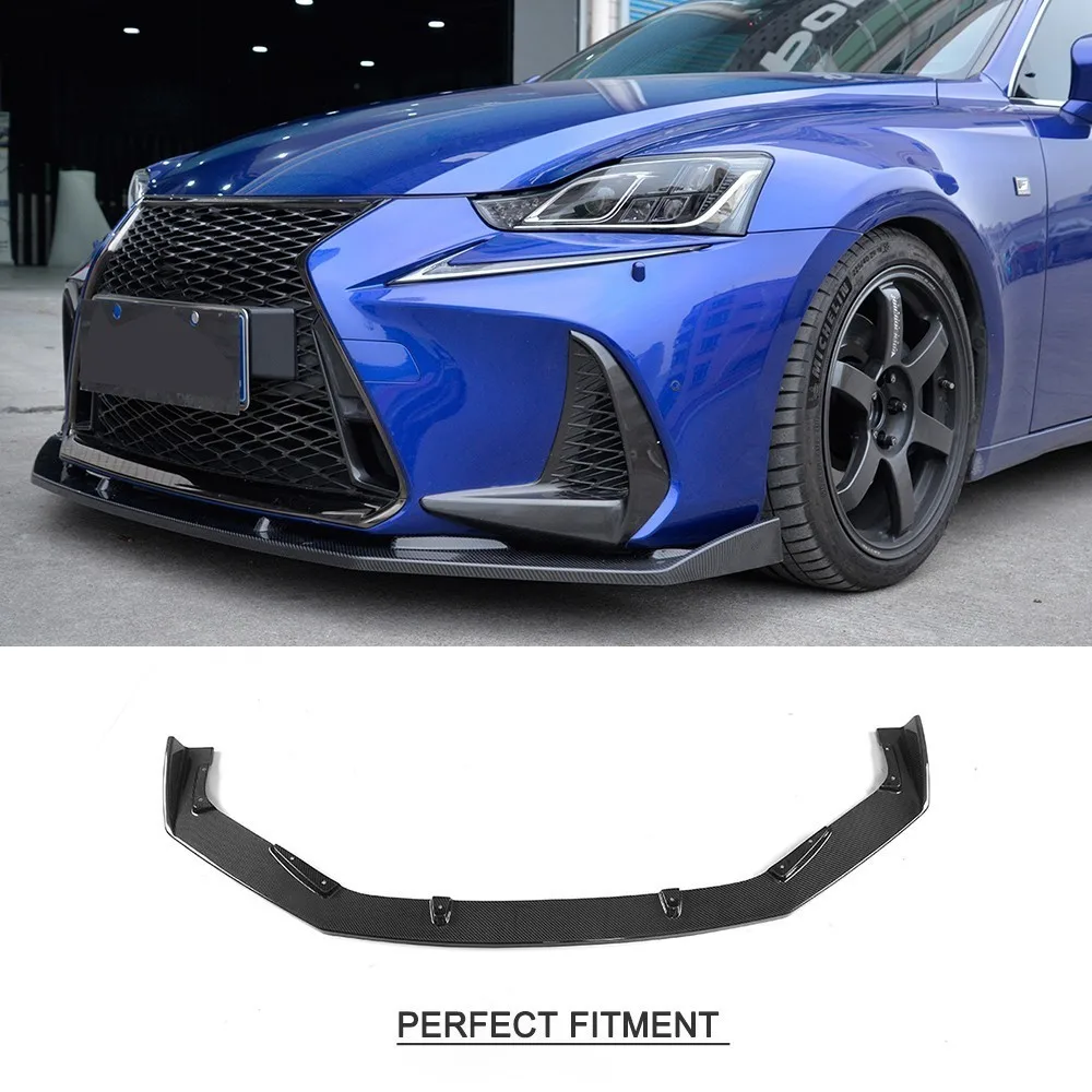 Углеродного волокна передний бампер спойлер подбородок протектор фартук для Lexus