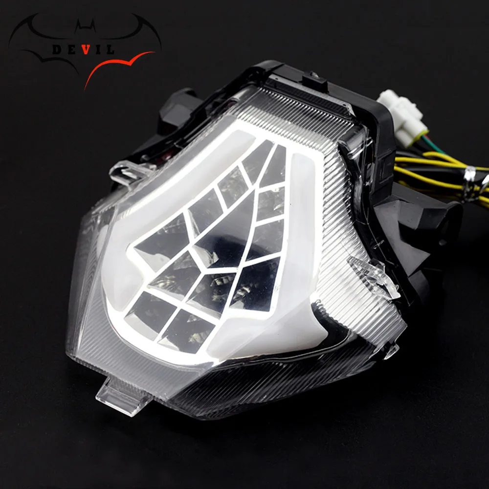 clear Задний фонарь для YAMAHA MT 07 MT07 FZ 07 MT 25 MT 03 YZF R3 R25 аксессуары для мотоциклов светодиодный сигнал поворота мотоциклов - Цвет: clear