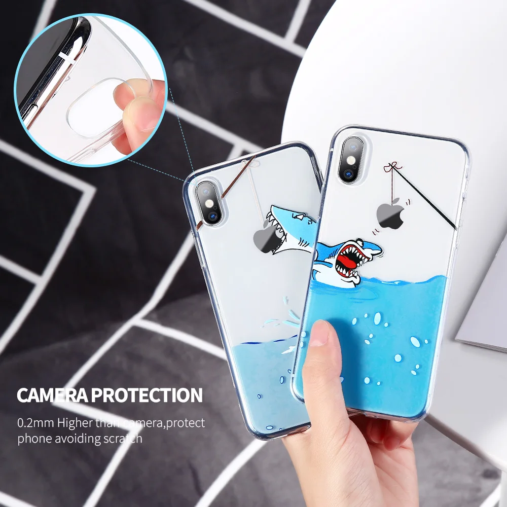 KISSCASE чехол для телефона с животным узором iPhone XR XS MAX X 7 8 6 6S Plus милый мягкий s 5 5S SE