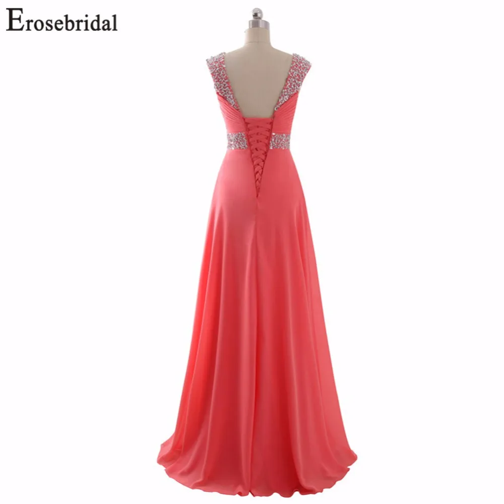 2017 ТРАПЕЦИЕВИДНОЕ вечернее платье без рукавов с квадратным воротником и бисером