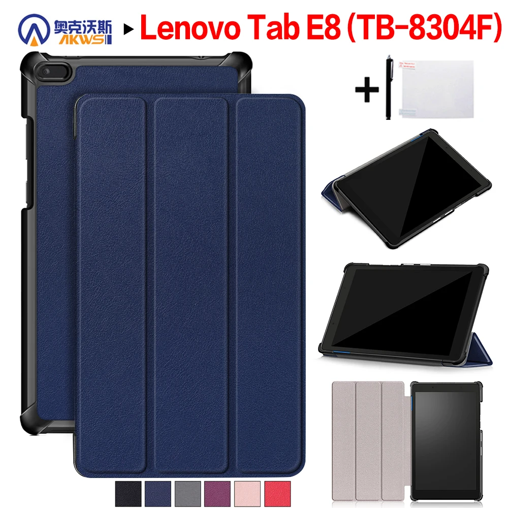 Ходунки PU чехол для 2018 lenovo TAB E8 8 дюймов планшет TB 8304 защитный Tab 8304F + подарки|Чехлы