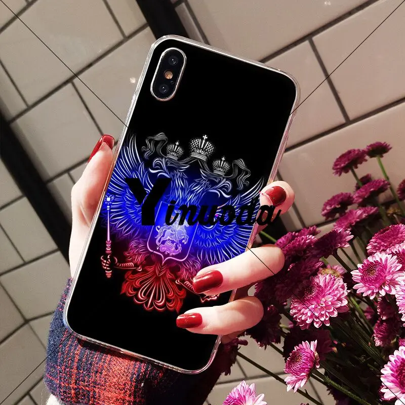 Yinuoda герб России флаг окрашенные красивые аксессуары для телефона чехол Apple iPhone 8 7