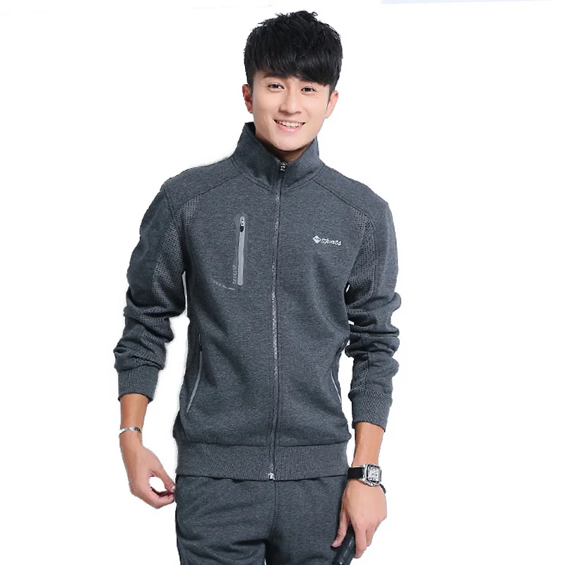 

Men Sporting Suit Set Fashion Spring Autumn Sweatshirt Jacket+Pant Two Piece Set Patchwork Tracksuit For Men Sportswear Clothing