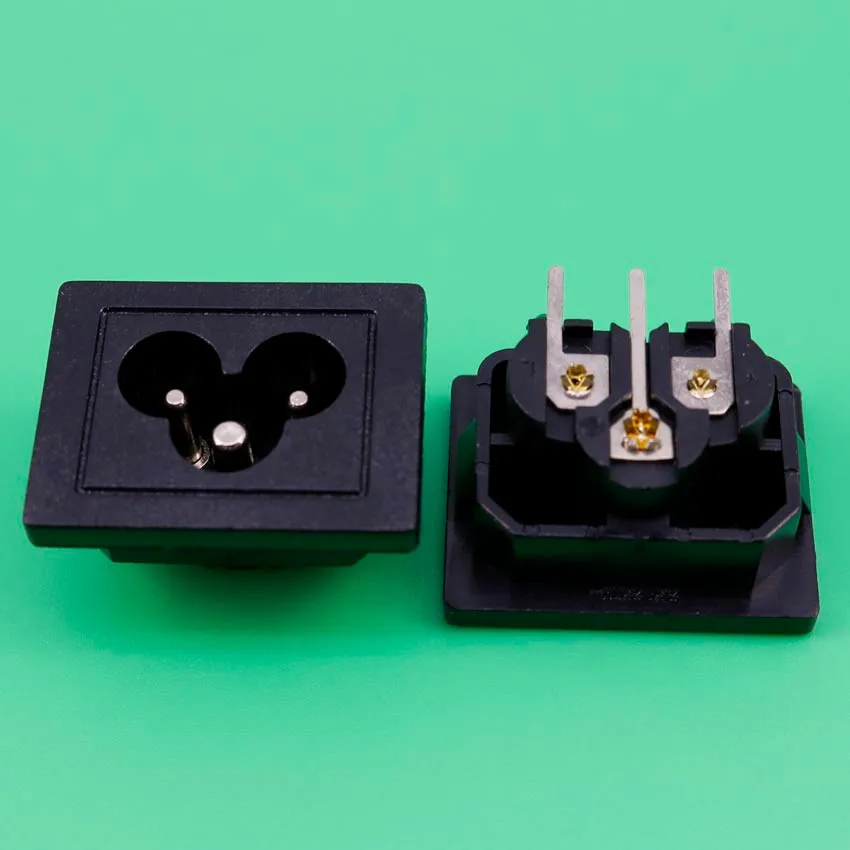 Юйси AC 250 В 2.5A 3 контакта IEC320 C6 штекер переменного тока Входная розетка BX-190