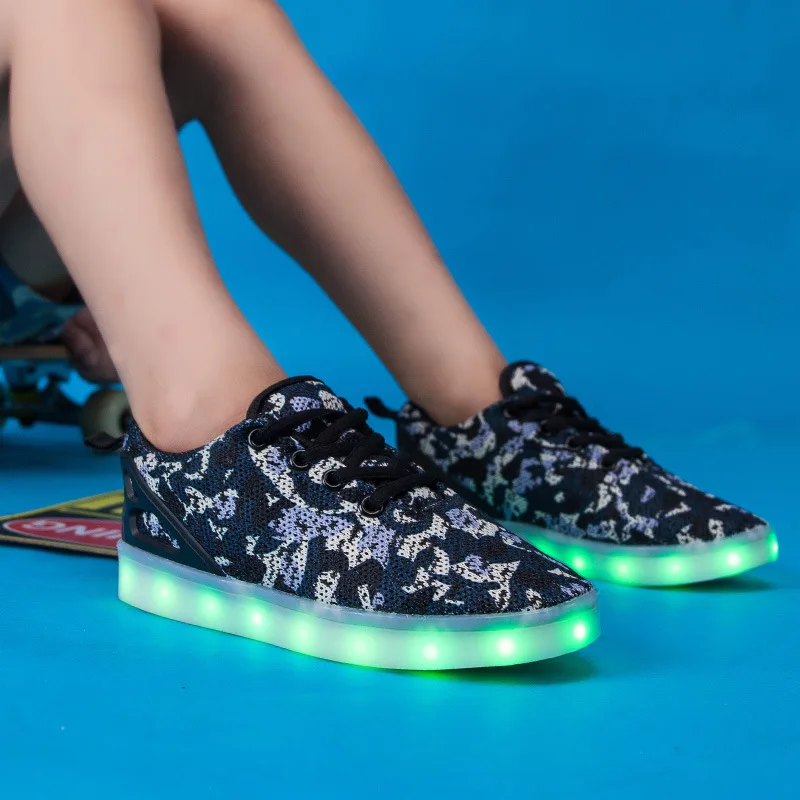 Summer Explosion Models Colorful Luminous Fluorescent LED Lamps Shoes Usb Coconut BanXie Emitting Casual Sports Children | Детская