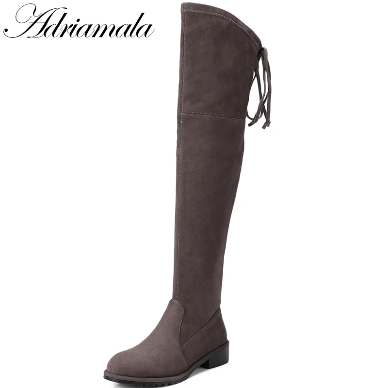 2017 Кожаные Сапоги выше колена и ботинки для девочек Для женщин Брендовая