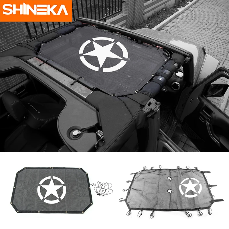 SHINEKA автомобильный Топ солнцезащитный козырек крышка крыша УФ Защита сетка для Jeep Wrangler JK 2 двери и 4 двери автомобиля аксессуары Стайлинг