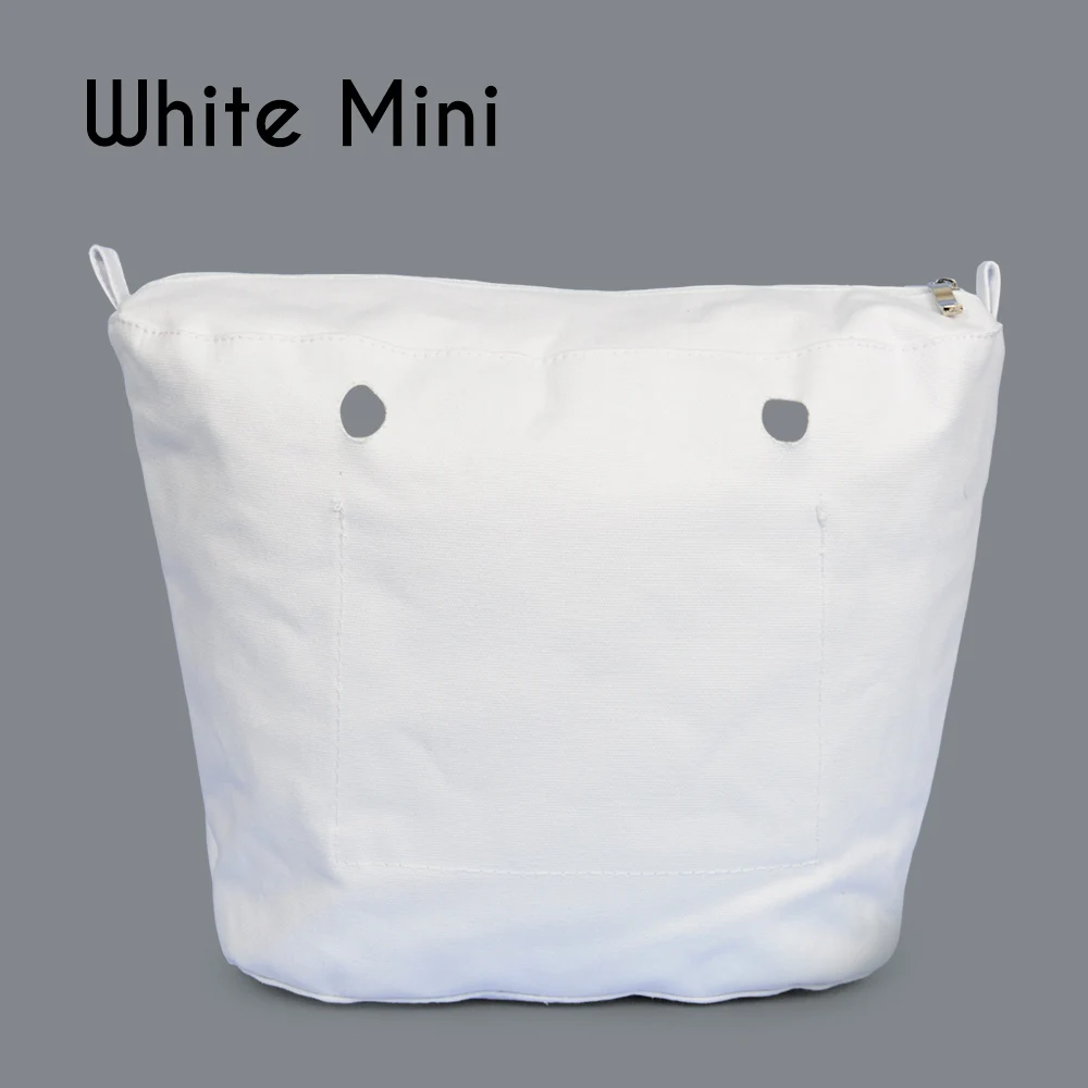 White mini Внутренняя подкладка вставка карман на молнии для классического мини Obag холст вставка с внутренним водонепроницаемым покрытием для O сумки - Цвет: White mini