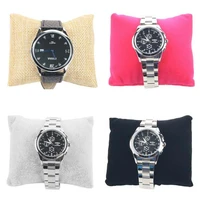 20pcslot small linen velvet bracelet waist watch pillow shape holder jewelry display four color options factory wholesale price