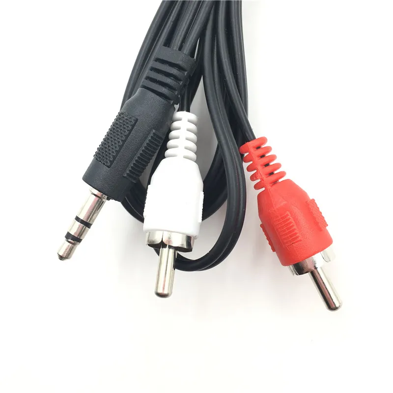 Линейный аудио кабель 1 м 3 5 мм стерео 2 RCA Y для PC DVD рекордер TV VCR Динамик s Камера