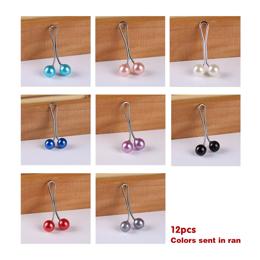 12pcs Mixed color Новинка 1 шт./12 шт. хиджаб клип стразы шарфа/зажим для шали разноцветные шарфы кристалл шаль булавки пряжки аксессуары для волос#2 - Цвет: 12pcs Mixed color