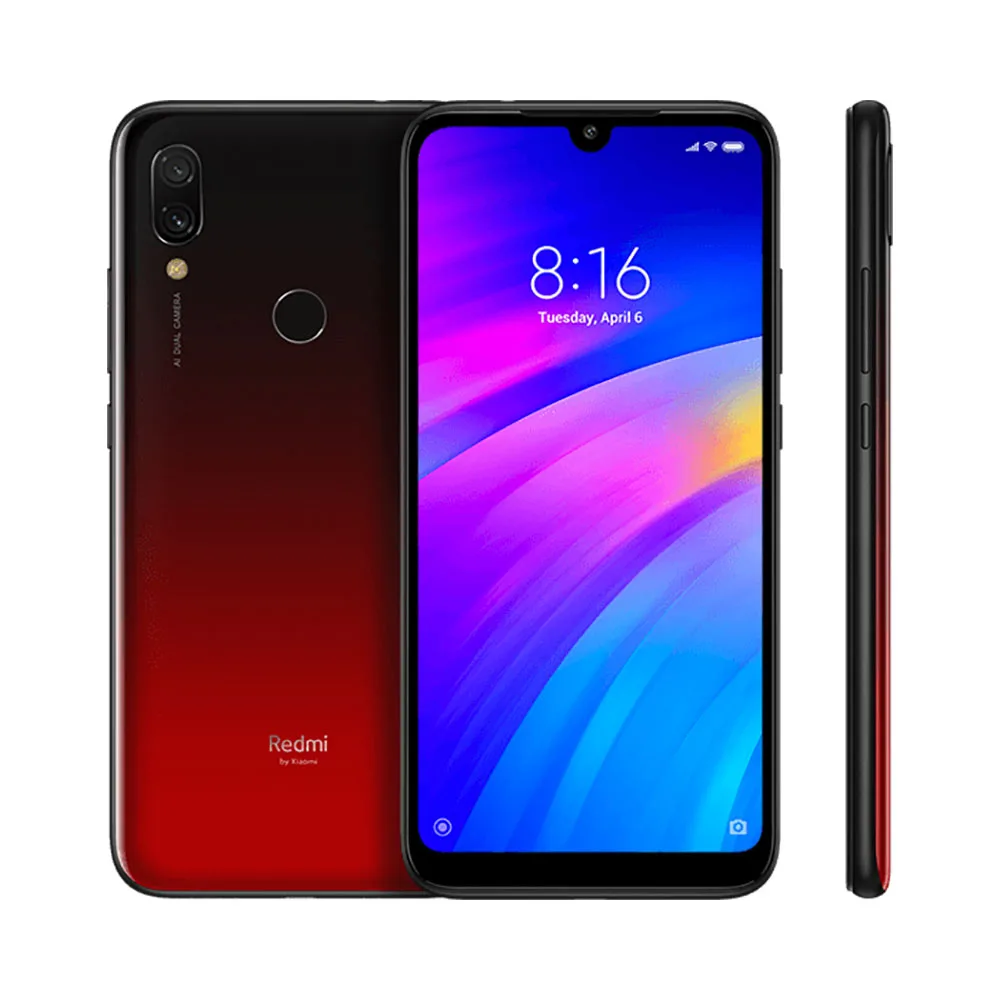 Красный Глобальная версия Xiaomi redmi 7 6,2" полный экран 4000 мАч 3 ГБ оперативная память 64 ГБ Встроенная Snapdragon 632 Octa Core 12MP redmi 7 телефон - Цвет: Красный