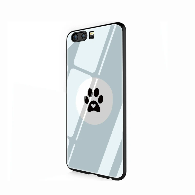G11 Собака след Paw чехол из закаленного стекла для телефона для huawei P10 P20 P30 Коврики 20 Honor 9 10 Lite 7A Pro 8X Y6 Y9 P Smart - Цвет: G11