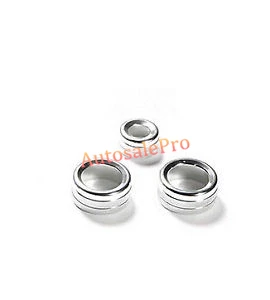 

Silver Color Air Condition knobs decorative circle trim 3pcs For BMW X6 F16 2015 2016