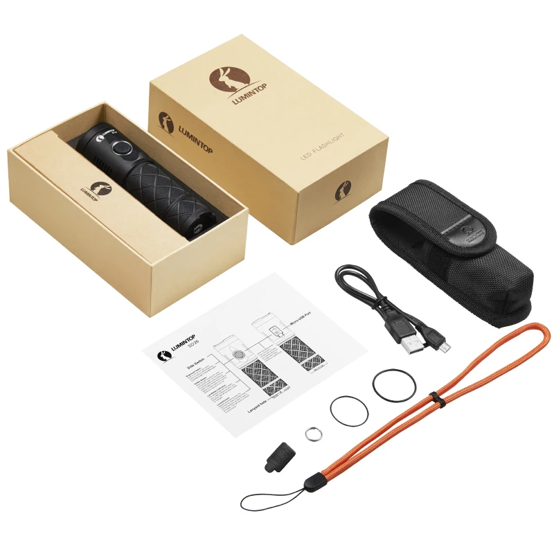 LUMINTOP Перезаряжаемые фонарик SD26 супер максимальная 1000 люменов Cree XP L HD