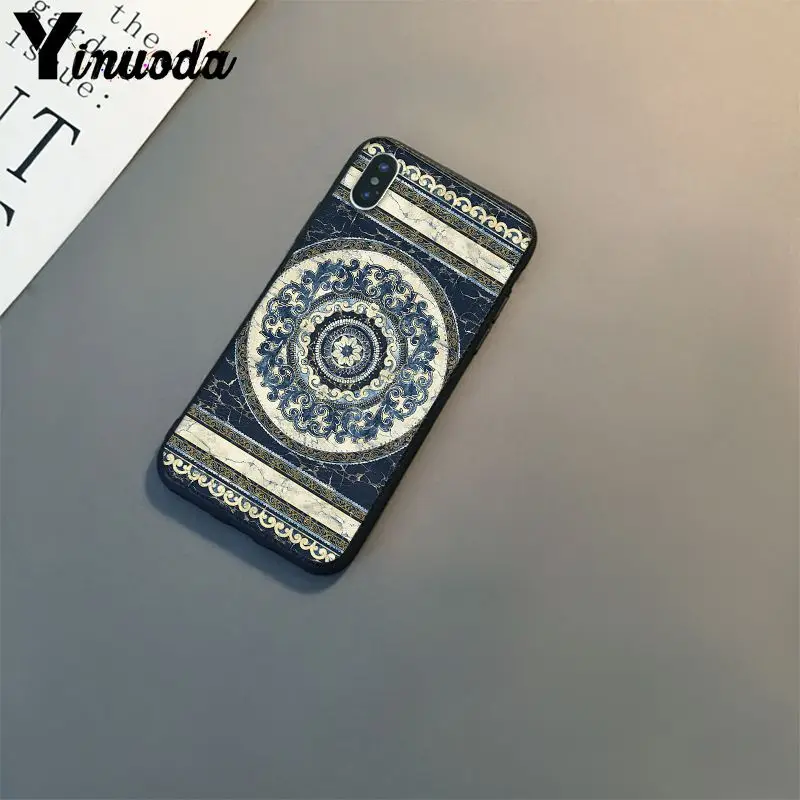 Yinuoda синий Тотем Мандала Цветок на заказ фото телефон чехол для iPhone 6S 6plus 7plus 8 8Plus X