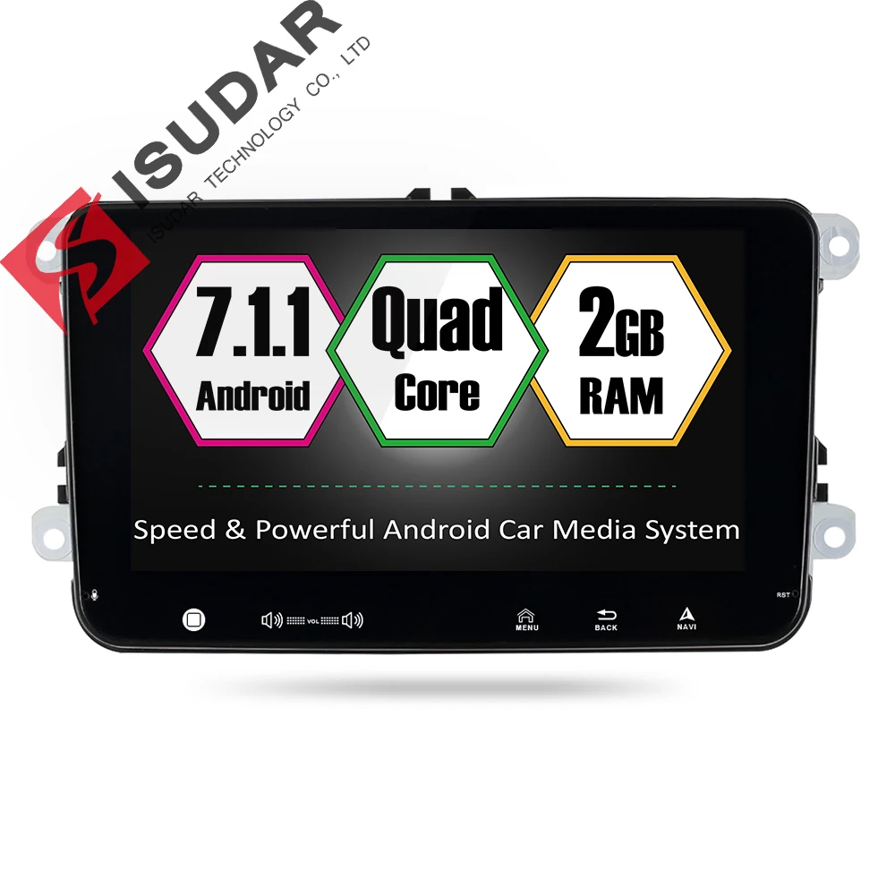Isudar Автомагнитола 2Din с Сенсорным 8 Дюймовым Экраном для Автомобилей