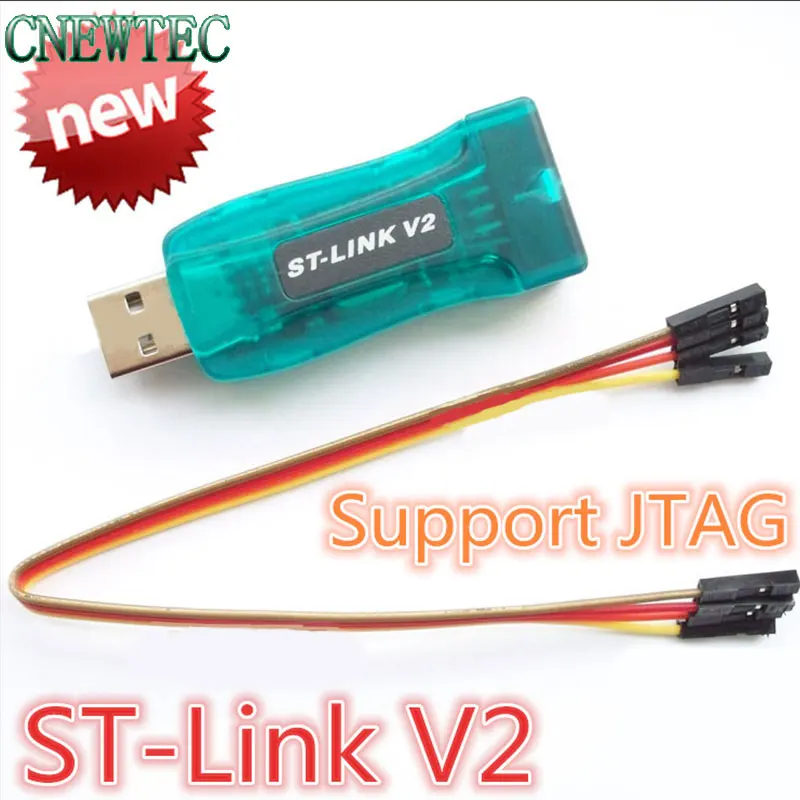 Лучшее качество ~ ST Link stlink V2 для STM8S STM8L STM32 программатор интерфейса плавания JTAG SWD с