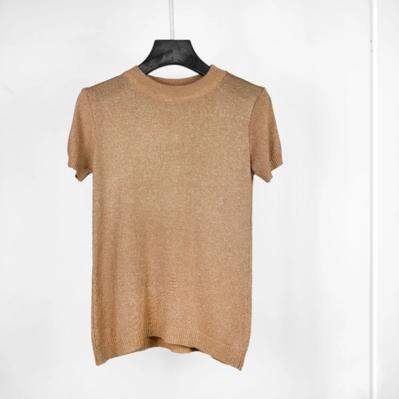 Женский свитер с коротким рукавом Wixra мягкий облегающий эластичный однотонный