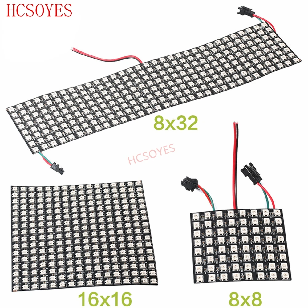 5 в постоянного тока 8x 8/16x1 6/32x8 WS2812B светодиодный пиксель 2811 ic индивидуально