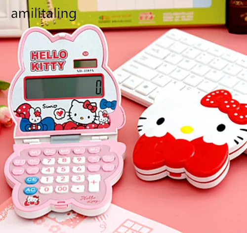 Новый милый стрейч Hello Kitty калькулятор солнечной энергии 12 цифровых yey 1103|digital
